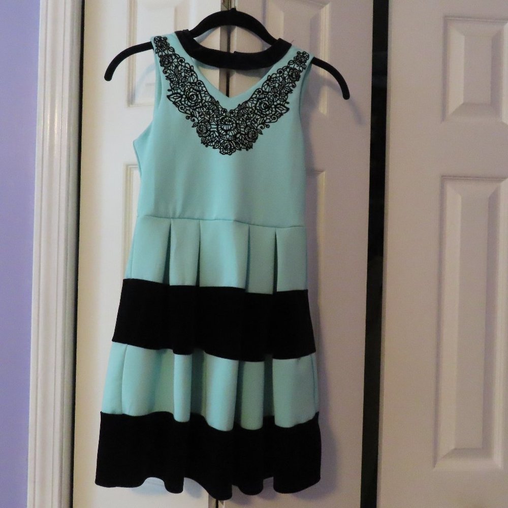 Teal and black drees